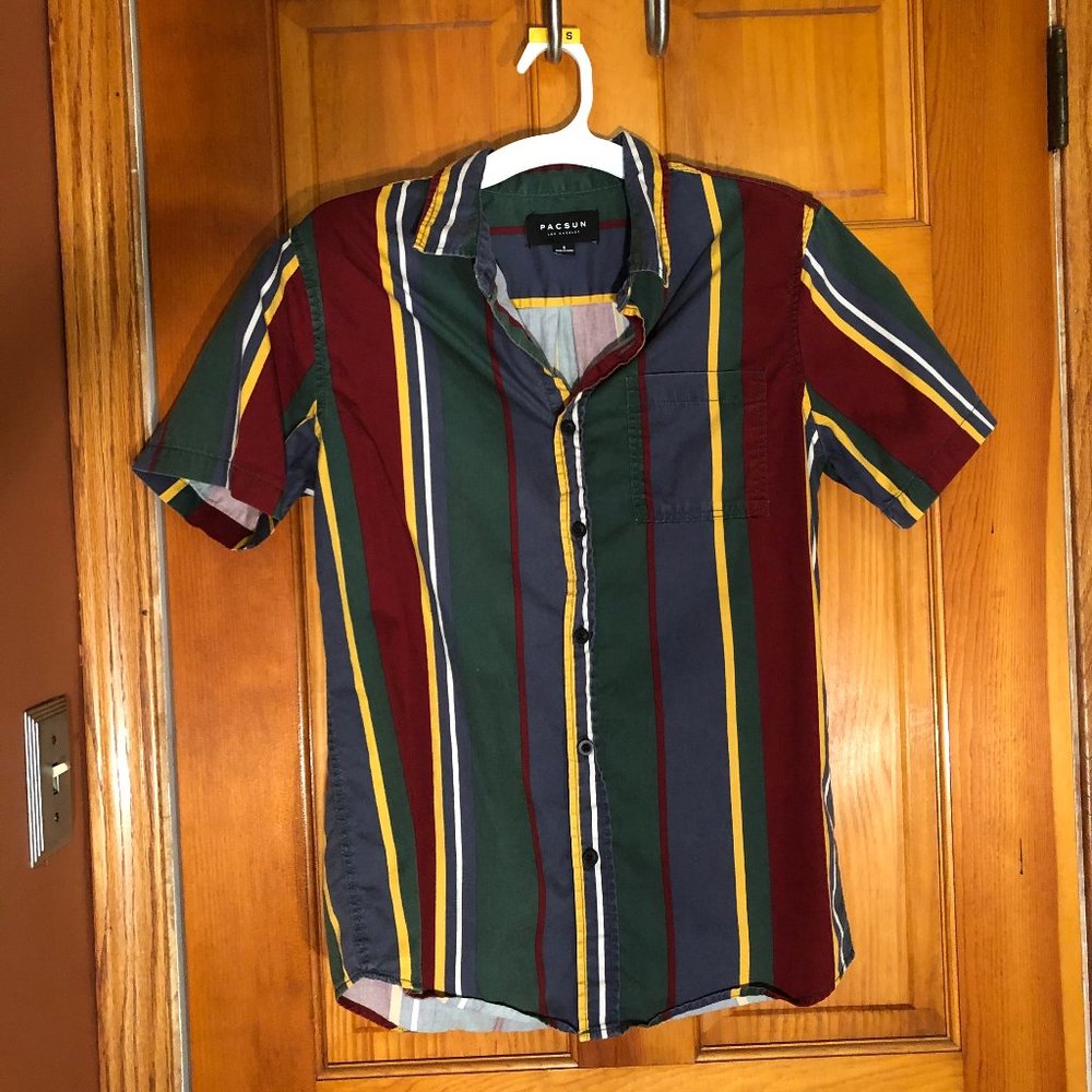 PacSun Primary Colored, Stripped Button Down
